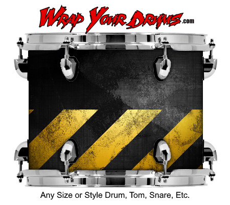 Buy Drum Wrap Grunge Construction Drum Wrap