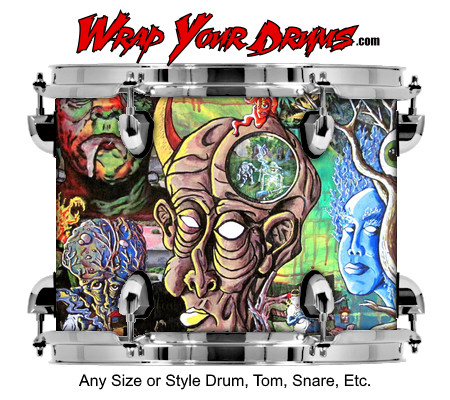 Buy Drum Wrap Psychedelic Bad Trip Drum Wrap
