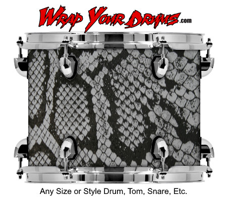 Buy Drum Wrap Skinshop Snake Gray Drum Wrap
