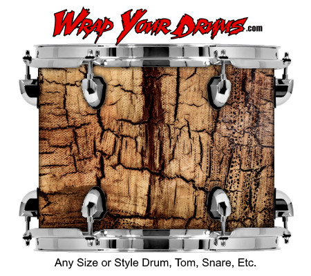 Buy Drum Wrap Woodshop Character Cracked Drum Wrap