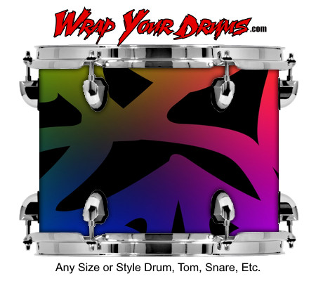 Buy Drum Wrap Geometric Mask Drum Wrap