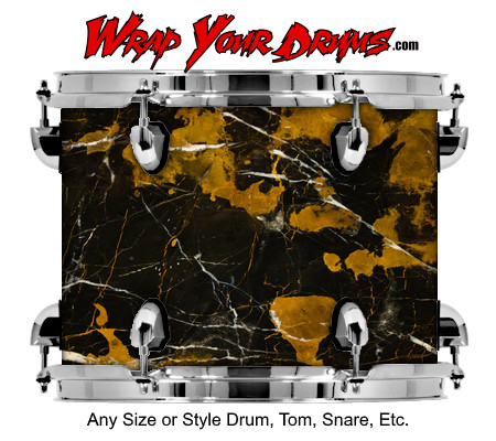 Buy Drum Wrap Marble Gold Drum Wrap